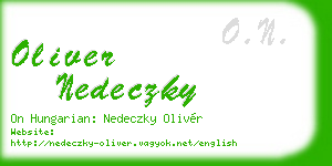oliver nedeczky business card